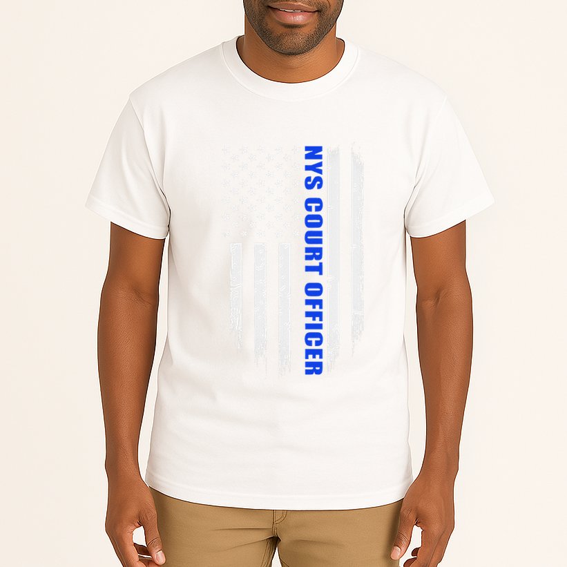 Nys Court Officer Thin Blue Line Flag Tall T-Shirt