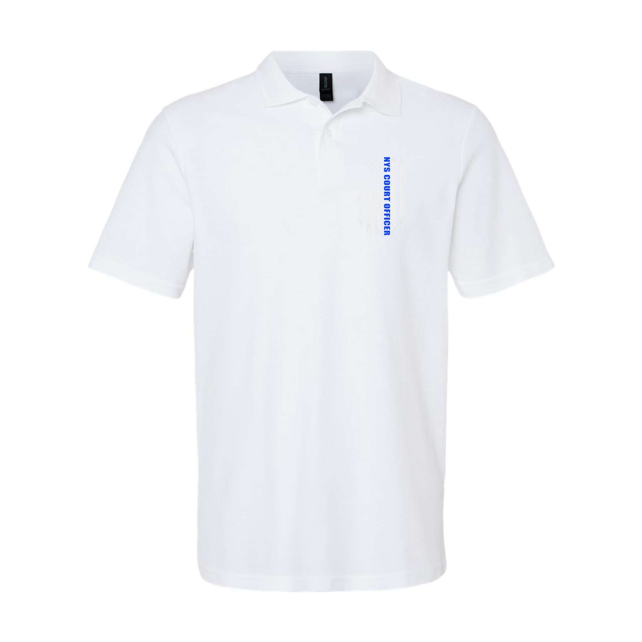 Nys Court Officer Thin Blue Line Flag Polo