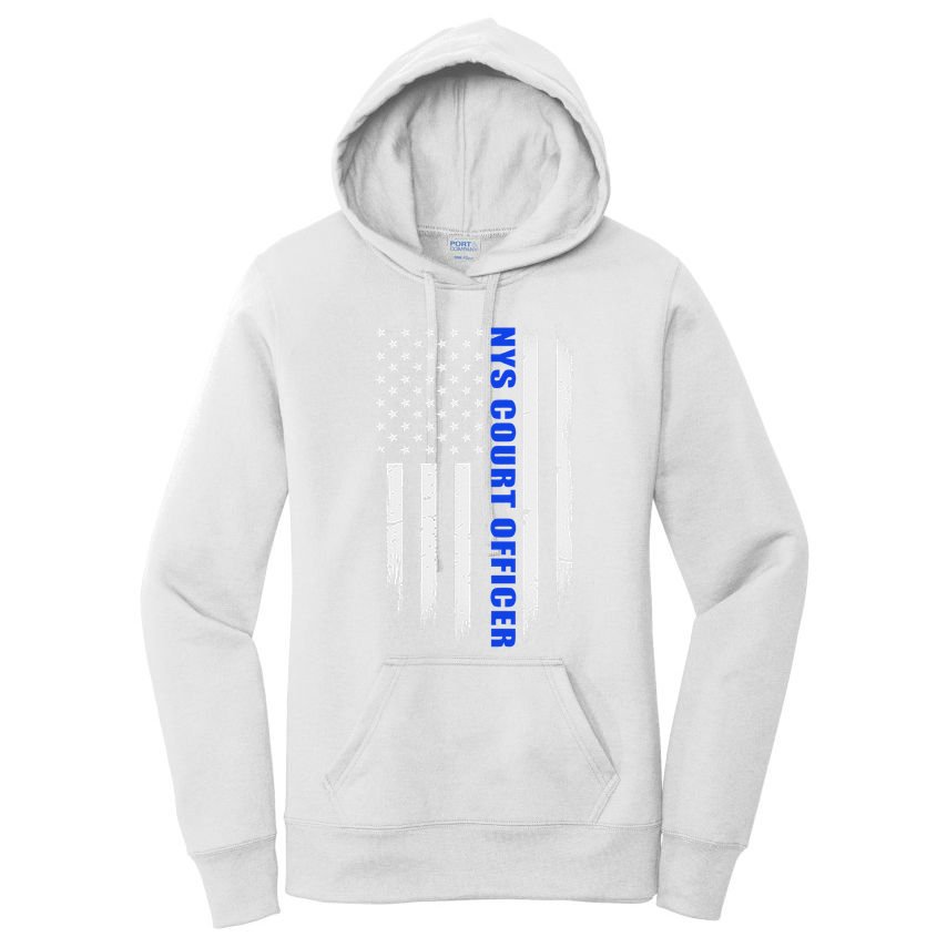 Nys Court Officer Thin Blue Line Flag Women's Pullover Hoodie