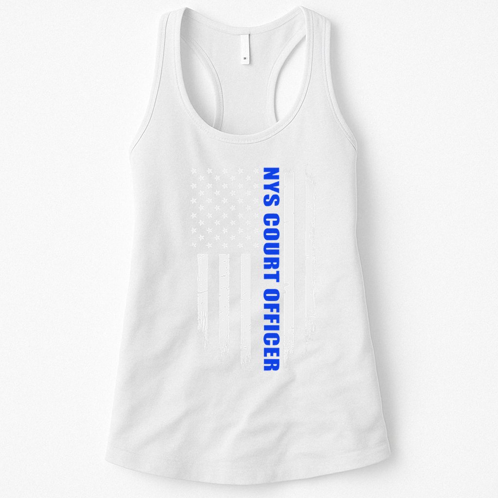 Nys Court Officer Thin Blue Line Flag Womens Tank Top