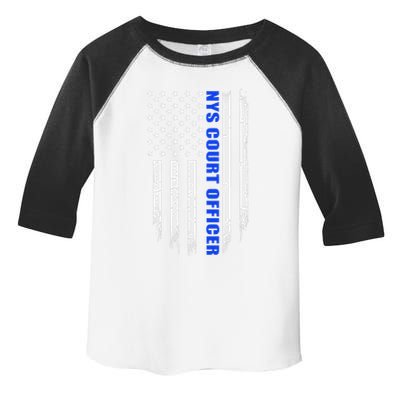 Nys Court Officer Thin Blue Line Flag Toddler Fine Jersey T-Shirt