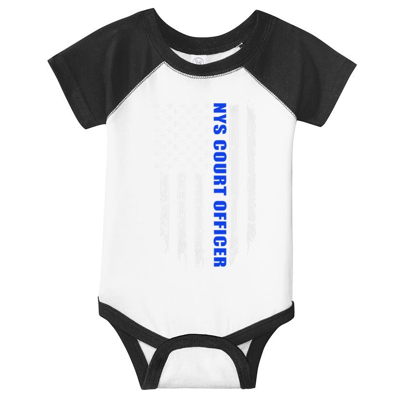 Nys Court Officer Thin Blue Line Flag Infant Baby Jersey Bodysuit