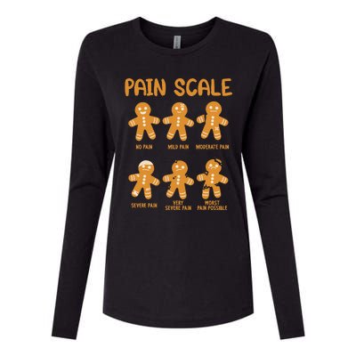 Nurse Christmas Pain Scale Assessment Rn Er Gingerbread Man Womens Cotton Relaxed Long Sleeve T-Shirt