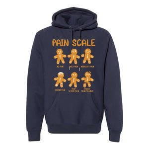 Nurse Christmas Pain Scale Assessment Rn Er Gingerbread Man Premium Hoodie