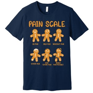 Nurse Christmas Pain Scale Assessment Rn Er Gingerbread Man Premium T-Shirt