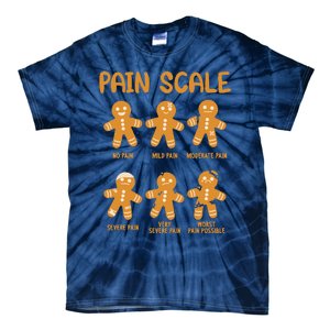 Nurse Christmas Pain Scale Assessment Rn Er Gingerbread Man Tie-Dye T-Shirt