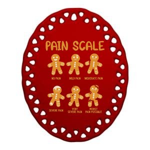 Nurse Christmas Pain Scale Assessment Rn Er Gingerbread Man Ceramic Oval Ornament