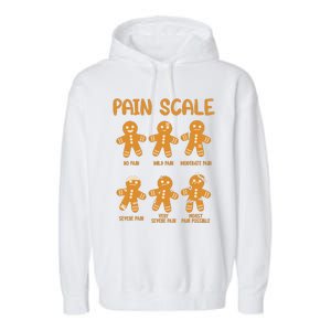 Nurse Christmas Pain Scale Assessment Rn Er Gingerbread Man Garment-Dyed Fleece Hoodie