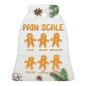 Nurse Christmas Pain Scale Assessment Rn Er Gingerbread Man Ceramic Bell Ornament