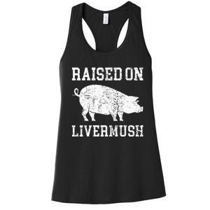 North Carolina Pride Raised On Livermush Women's Racerback Tank