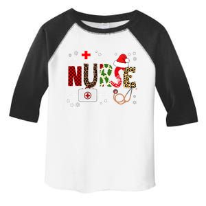 Nurse Christmas Plaid Rn Lpn Leopard Print Nursing School Cute Gift Toddler Fine Jersey T-Shirt