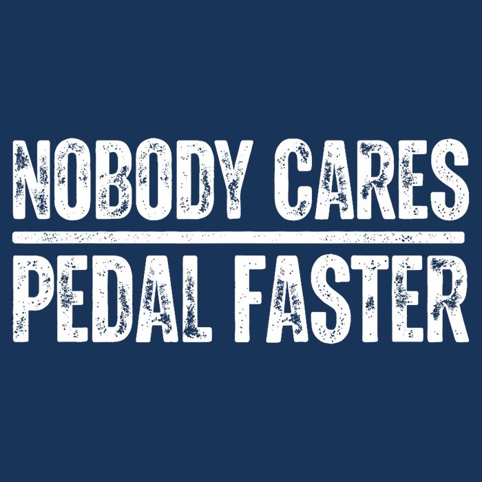 Nobody Cares Pedal Faster Cool Cycling Humor  16 in Basic Backpack