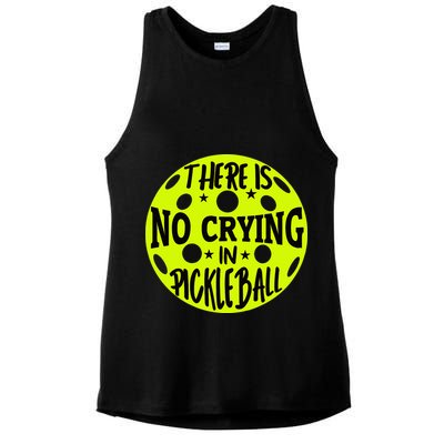 No Crying Pickleball Player Paddleball Lover Dink Funny Ladies PosiCharge Tri-Blend Wicking Tank