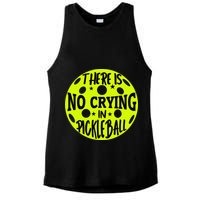 No Crying Pickleball Player Paddleball Lover Dink Funny Ladies PosiCharge Tri-Blend Wicking Tank