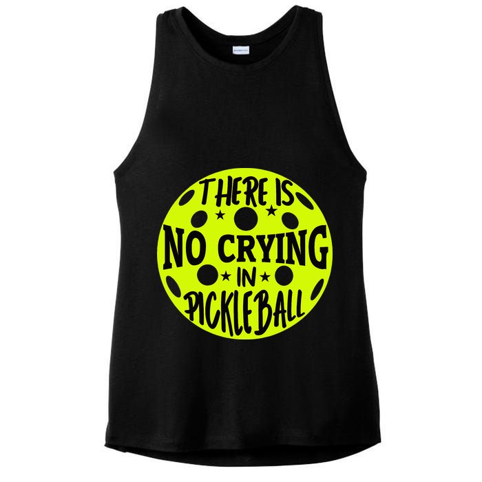 No Crying Pickleball Player Paddleball Lover Dink Funny Ladies PosiCharge Tri-Blend Wicking Tank