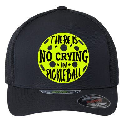 No Crying Pickleball Player Paddleball Lover Dink Funny Flexfit Unipanel Trucker Cap