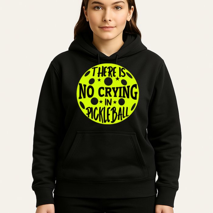 No Crying Pickleball Player Paddleball Lover Dink Funny Hoodie
