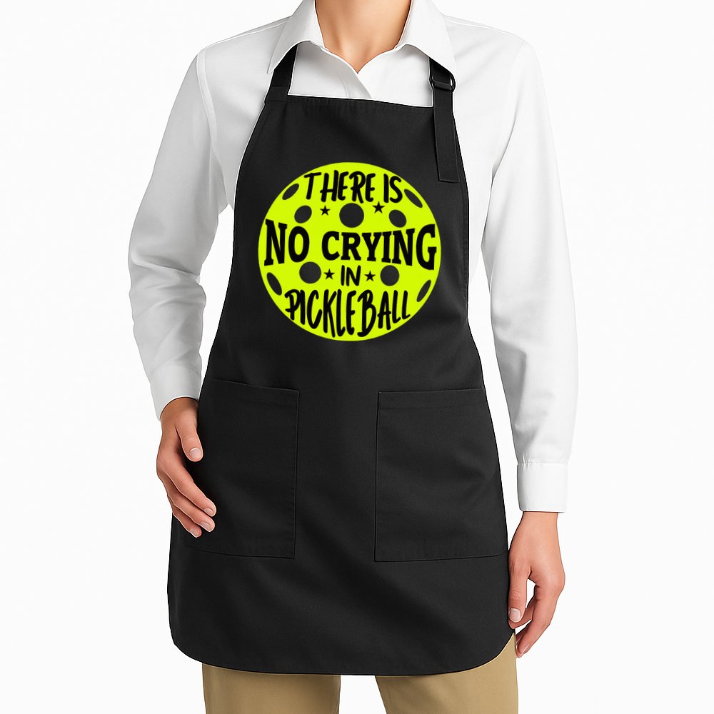 No Crying Pickleball Player Paddleball Lover Dink Funny Apron
