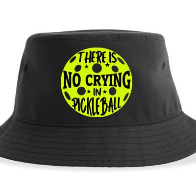 No Crying Pickleball Player Paddleball Lover Dink Funny Sustainable Bucket Hat