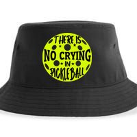 No Crying Pickleball Player Paddleball Lover Dink Funny Sustainable Bucket Hat