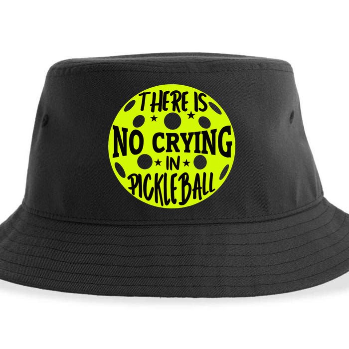 No Crying Pickleball Player Paddleball Lover Dink Funny Sustainable Bucket Hat