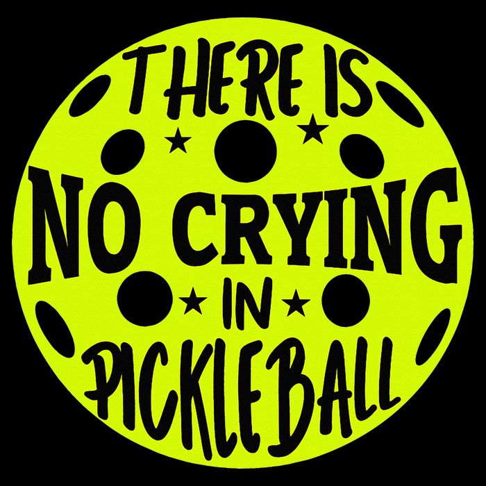 No Crying Pickleball Player Paddleball Lover Dink Funny Button