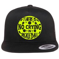 No Crying Pickleball Player Paddleball Lover Dink Funny Flatbill Hat