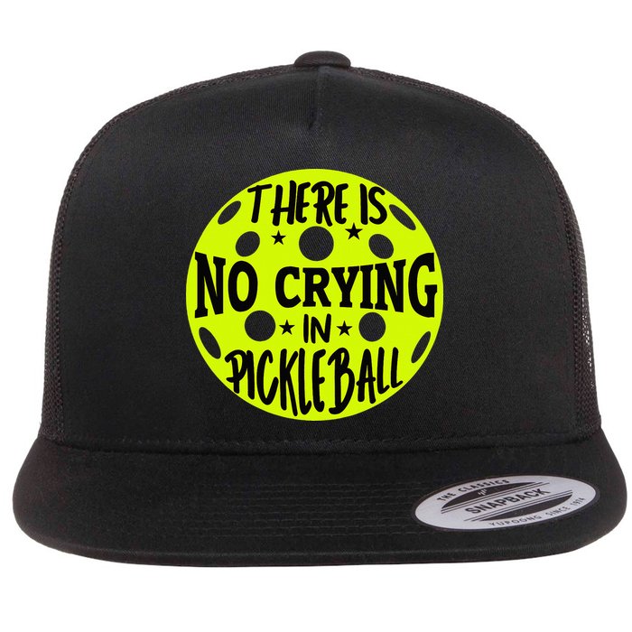 No Crying Pickleball Player Paddleball Lover Dink Funny Flatbill Hat