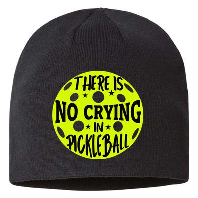 No Crying Pickleball Player Paddleball Lover Dink Funny Sustainable Beanie