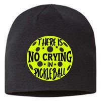 No Crying Pickleball Player Paddleball Lover Dink Funny Sustainable Beanie