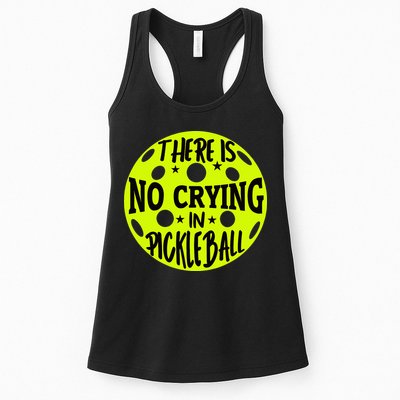 No Crying Pickleball Player Paddleball Lover Dink Funny Womens Tank Top