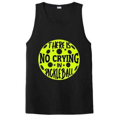No Crying Pickleball Player Paddleball Lover Dink Funny PosiCharge Competitor Tank