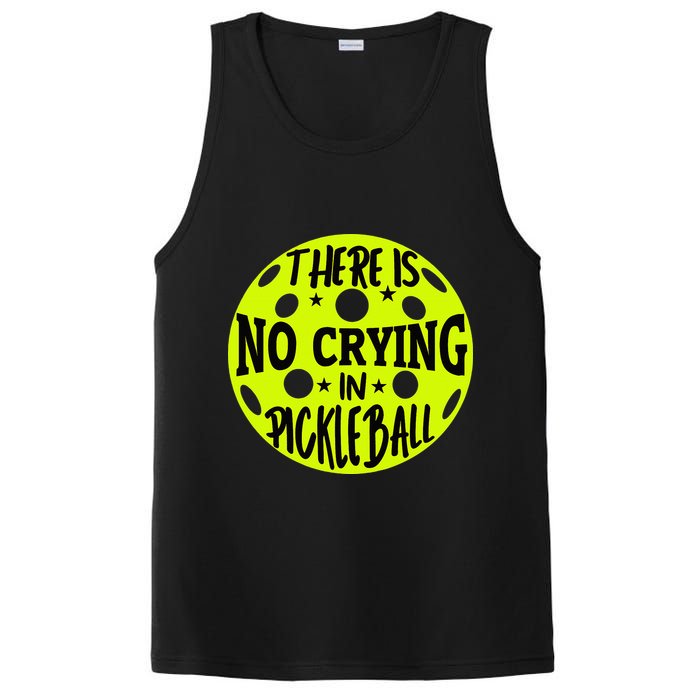 No Crying Pickleball Player Paddleball Lover Dink Funny PosiCharge Competitor Tank