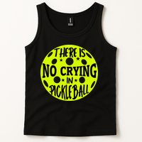 No Crying Pickleball Player Paddleball Lover Dink Funny Tank Top