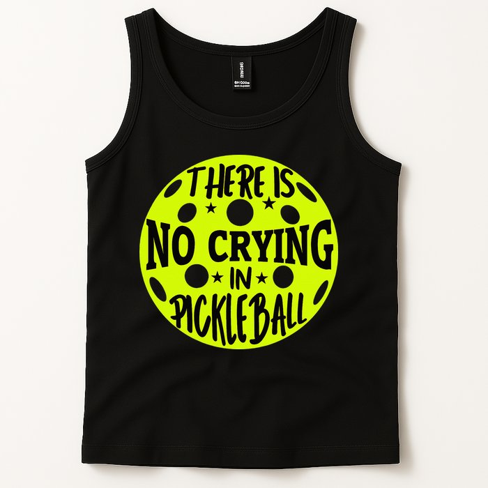 No Crying Pickleball Player Paddleball Lover Dink Funny Tank Top