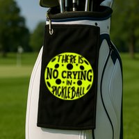 No Crying Pickleball Player Paddleball Lover Dink Funny Golf Towel