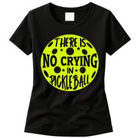 No Crying Pickleball Player Paddleball Lover Dink Funny Womens T-Shirt