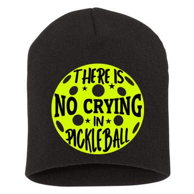 No Crying Pickleball Player Paddleball Lover Dink Funny Short Acrylic Beanie