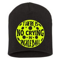 No Crying Pickleball Player Paddleball Lover Dink Funny Short Acrylic Beanie