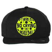 No Crying Pickleball Player Paddleball Lover Dink Funny Wool Snapback Cap