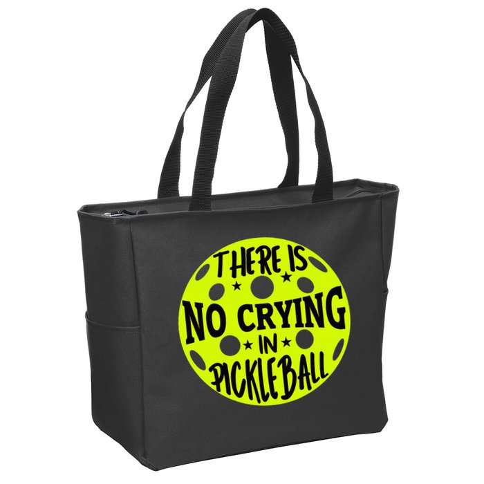 No Crying Pickleball Player Paddleball Lover Dink Funny Zip Tote Bag