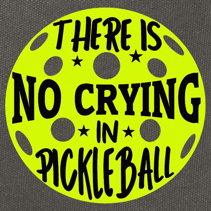 No Crying Pickleball Player Paddleball Lover Dink Funny Cotton Canvas Backpack