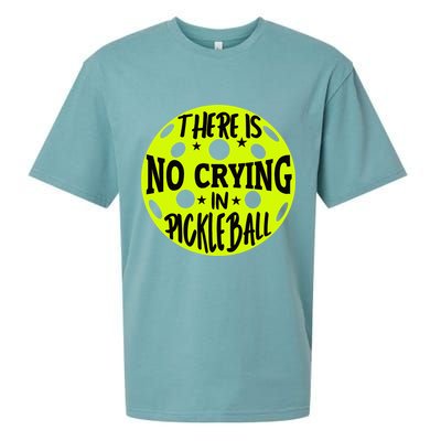 No Crying Pickleball Player Paddleball Lover Dink Funny Sueded Cloud Jersey T-Shirt