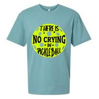 No Crying Pickleball Player Paddleball Lover Dink Funny Sueded Cloud Jersey T-Shirt