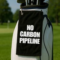 No Carbon Pipeline Golf Towel