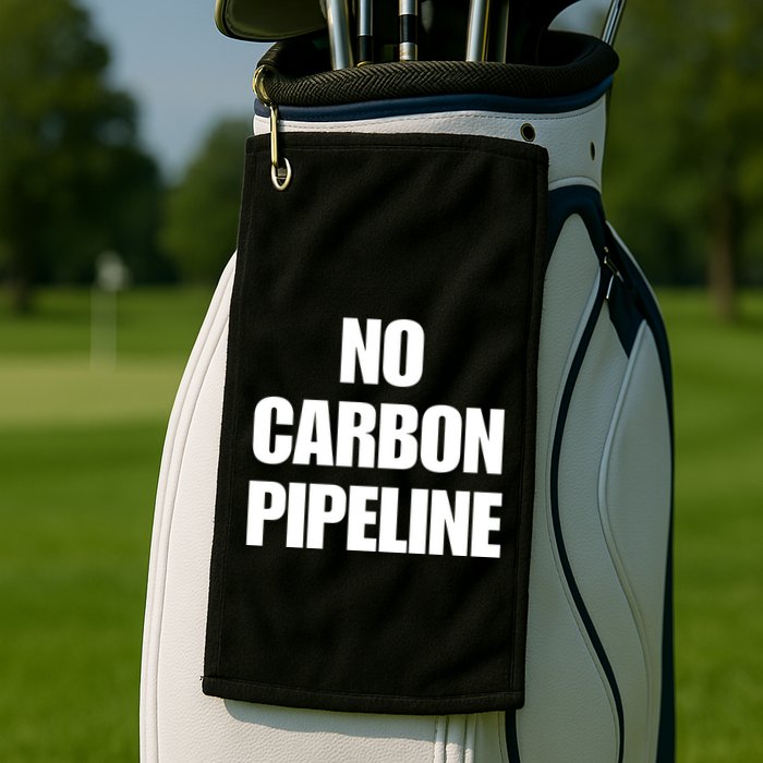 No Carbon Pipeline Golf Towel