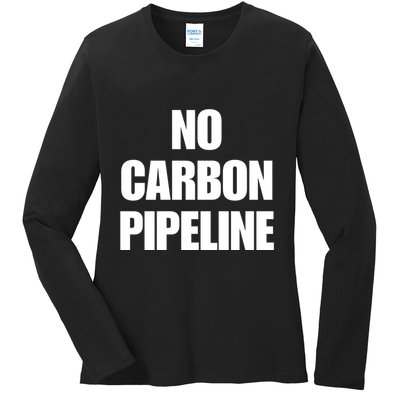 No Carbon Pipeline Ladies Long Sleeve Shirt
