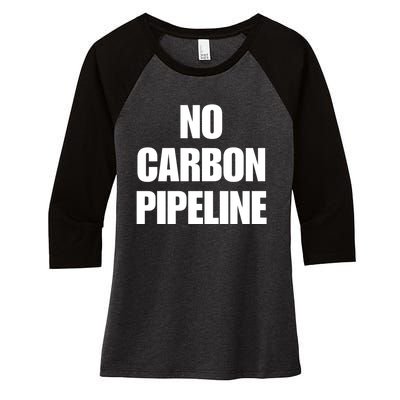 No Carbon Pipeline Women's Tri-Blend 3/4-Sleeve Raglan Shirt