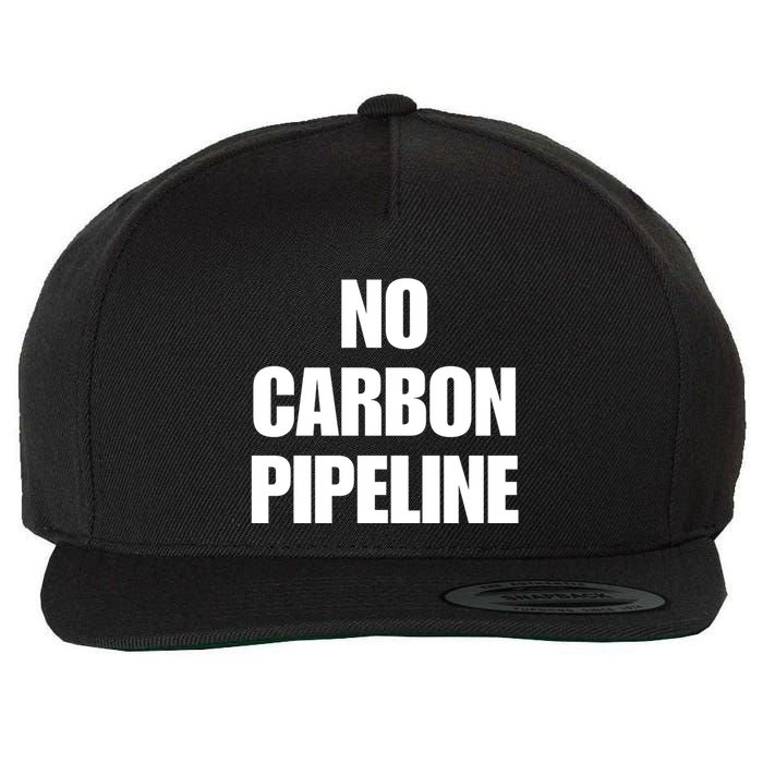 No Carbon Pipeline Wool Snapback Cap