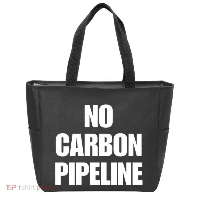 No Carbon Pipeline Zip Tote Bag